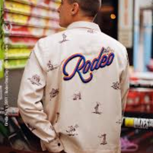 Orville Peck x DSNY | Rodeo Spell Out Omni Top Zip Front Tan Brown Large Unisex - Picture 3 of 15
